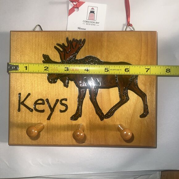 Wooden Key Holder Moose Design - Picture 6 of 10